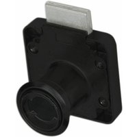 Hekna - Zylinder Kastenschloss (Möbeschloss) 1280 Lade, Zamak schwarz von HEKNA