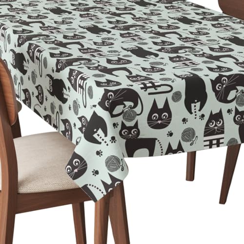 HEKO PANELS Tischdecke 140 x 200 cm Abwaschbar Tischtuch Gartentischdecke Fleckschutz Wasserabweisend Tafeldecke Katzen HEKO PANELS Tischdecke 140 x 200 cm Abwaschbar Tischtuch Gartentischdecke Fleckschutz Wasserabweisend Tafeldecke Katzen von HEKO PANELS
