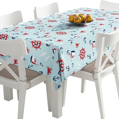 HEKO PANELS Tischdecke Wasserabweisend Abwaschbar 140 x 110 cm Tischtuch Outdoor Gartentischdecke Fleckschutz Tafeldecke Anker Ruder HEKO PANELS Tischdecke Wasserabweisend Abwaschbar 140 x 110 cm Tischtuch Outdoor Gartentischdecke Fleckschutz Tafeldecke Anker Ruder von HEKO PANELS