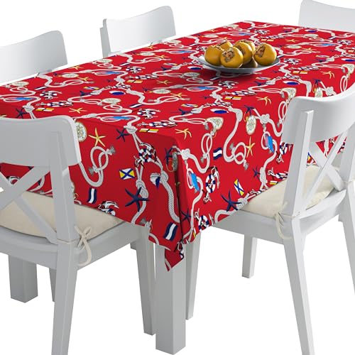 HEKO PANELS Tischdecke Wasserabweisend Abwaschbar 140 x 250 cm Tischtuch Outdoor Gartentischdecke Fleckschutz Tafeldecke Anker Rettungsringe HEKO PANELS Tischdecke Wasserabweisend Abwaschbar 140 x 250 cm Tischtuch Outdoor Gartentischdecke Fleckschutz Tafeldecke Anker Rettungsringe von HEKO PANELS