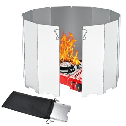 HEKOBAG Windschutz Gaskocher Faltbarer Windschutz Aluminium Camping Windschutz Kocher 12-Lamellen Windschutz für Campingkocher Windschutzscheibe mit Aufwahrungstasche für Gaskochern Picknick Outdoor HEKOBAG Windschutz Gaskocher Faltbarer Windschutz Aluminium Camping Windschutz Kocher 12-Lamellen Windschutz für Campingkocher Windschutzscheibe mit Aufwahrungstasche für Gaskochern Picknick Outdoor von HEKOBAG