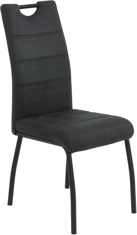 HELA 4-Fußstuhl PETRA (Set, 1 St), Vierfußstuhl, Vintage Optik, mit Griff, Rundrohrgestell von HELA