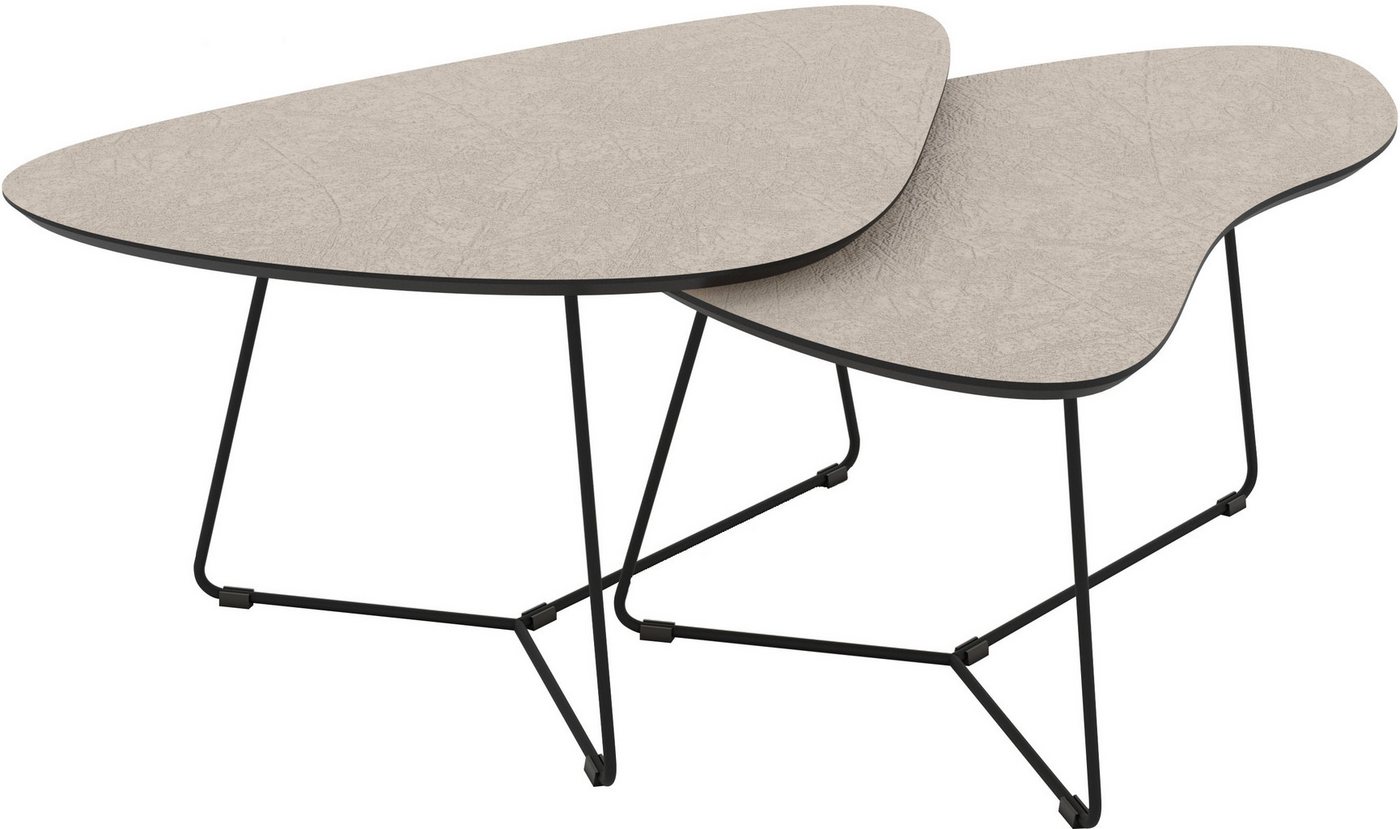 HELA Couchtisch PISA (Set, 2-St), 2er Set, Platten in Nierenform, gefräst, Schweizer Kante von HELA