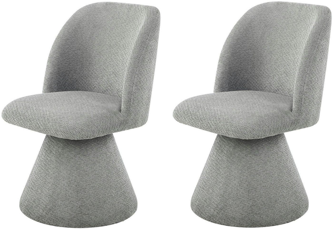 HELA Drehstuhl BARI (Set, 2 St), 360° drehbar, Polsterfuß, Webstoff, fest gepolstert, 2er Pack von HELA