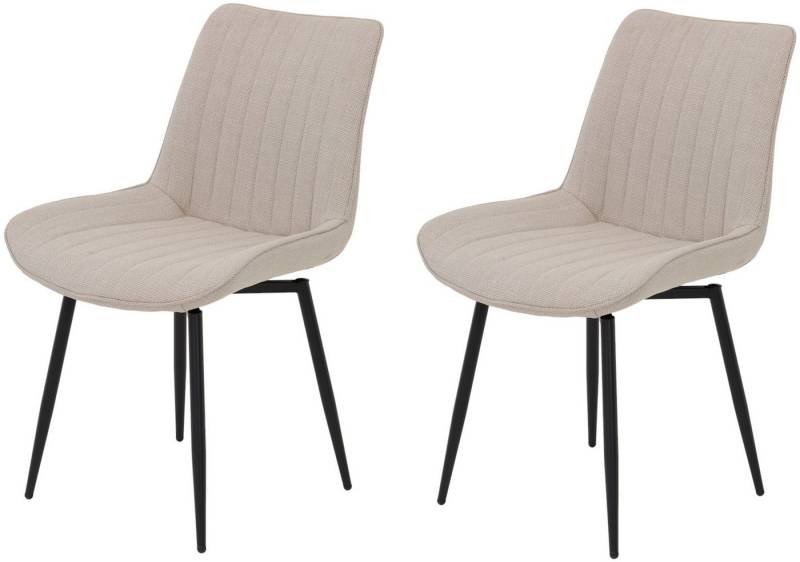 HELA Drehstuhl Vierfußstuhl BERGEN (Set, 2 St), Esszimmerstuhl, XL-Sitzbreite, 360° drehbar von HELA