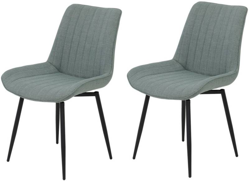 HELA Drehstuhl Vierfußstuhl BERGEN (Set, 2 St), Esszimmerstuhl, XL-Sitzbreite, 360° drehbar von HELA