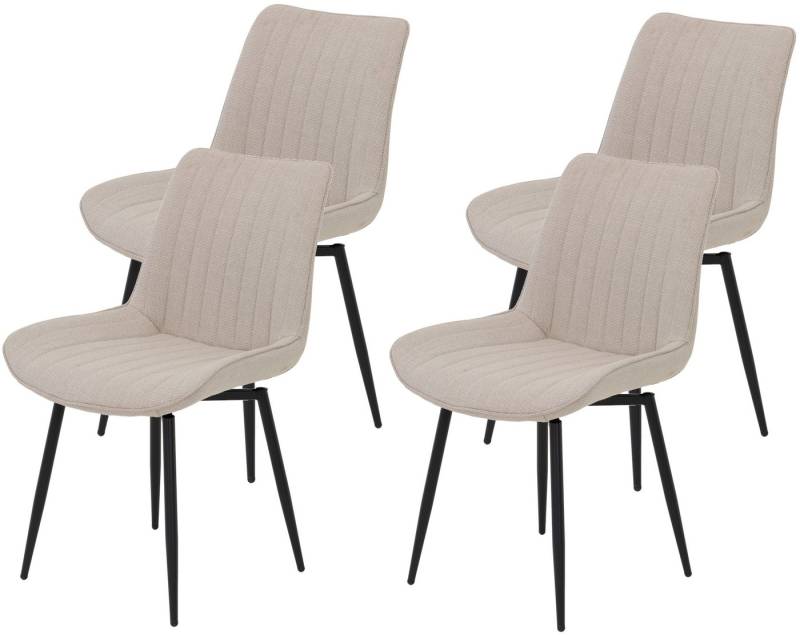 HELA Drehstuhl Vierfußstuhl BERGEN (Set, 4 St), Esszimmerstuhl, XL-Sitzbreite, 360° drehbar von HELA