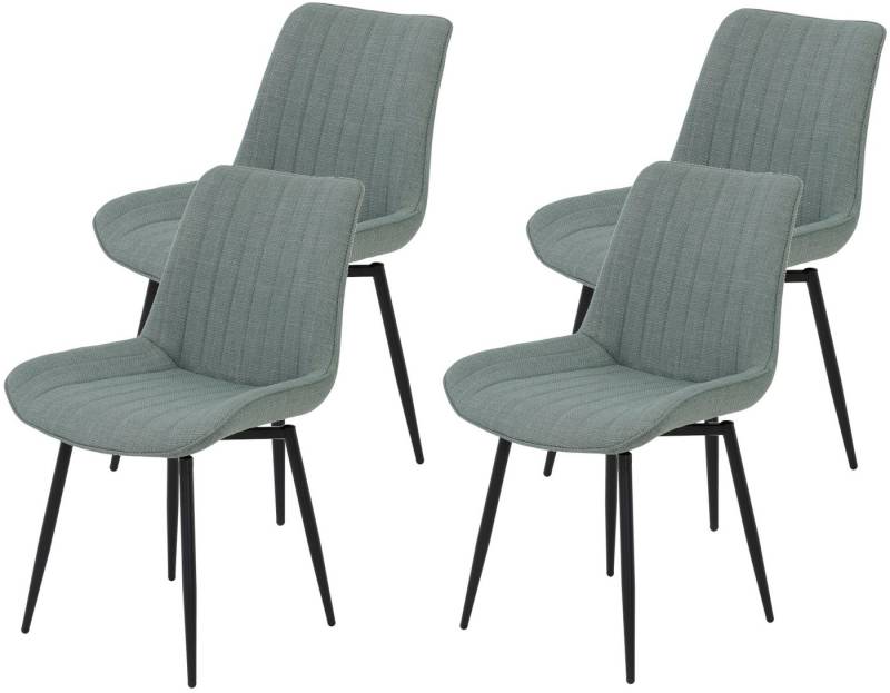 HELA Drehstuhl Vierfußstuhl BERGEN (Set, 4 St), Esszimmerstuhl, XL-Sitzbreite, 360° drehbar von HELA