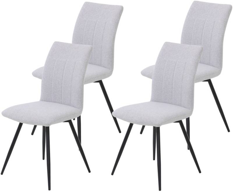 HELA Drehstuhl Vierfußstuhl RIO (Set, 4 St), Esszimmerstuhl, 360° drehbar, gepolstert, Webstoff, 120kg belastbar von HELA