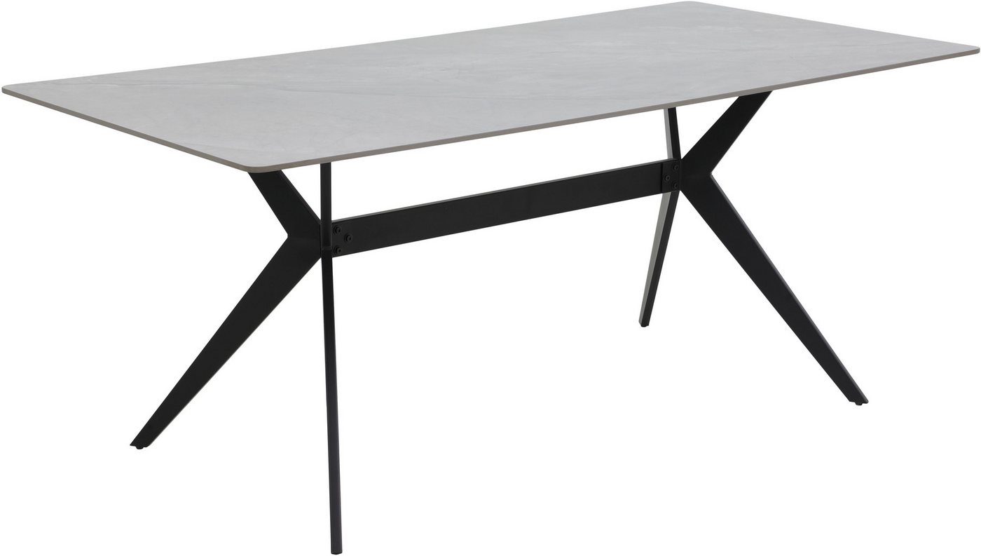 HELA Esstisch PACCINO (1-St), Sintered Stone, Marmoroptik, Platte fest (1 cm), Metallgestell konisch von HELA