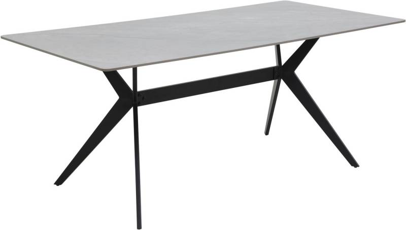 HELA Esstisch PACCINO (1-St), Sintered Stone, Marmoroptik, Platte fest (1 cm), Metallgestell konisch von HELA