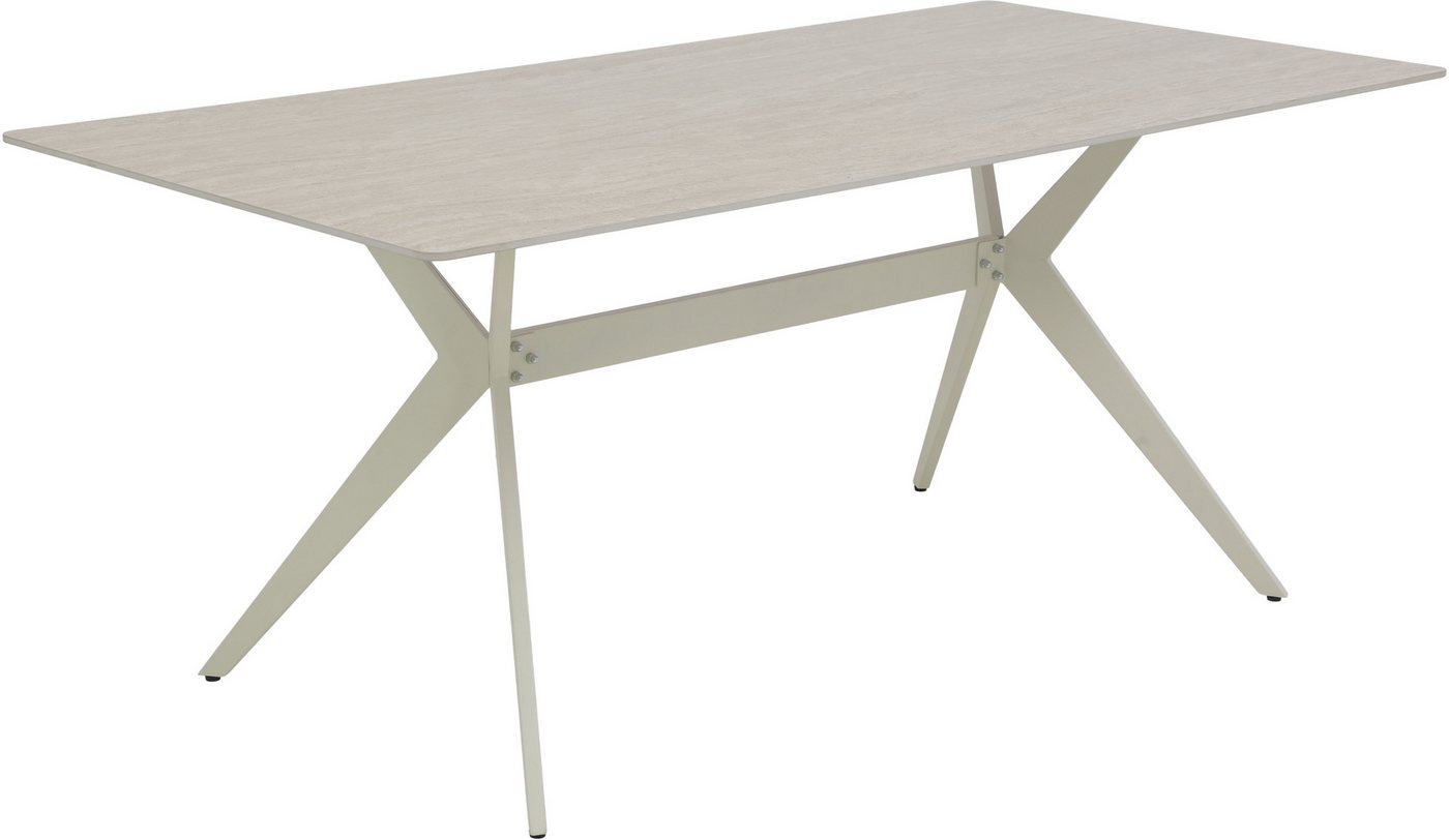 HELA Esstisch PACCINO (1-St), Sintered Stone, Marmoroptik, Platte fest (1 cm), Metallgestell konisch von HELA