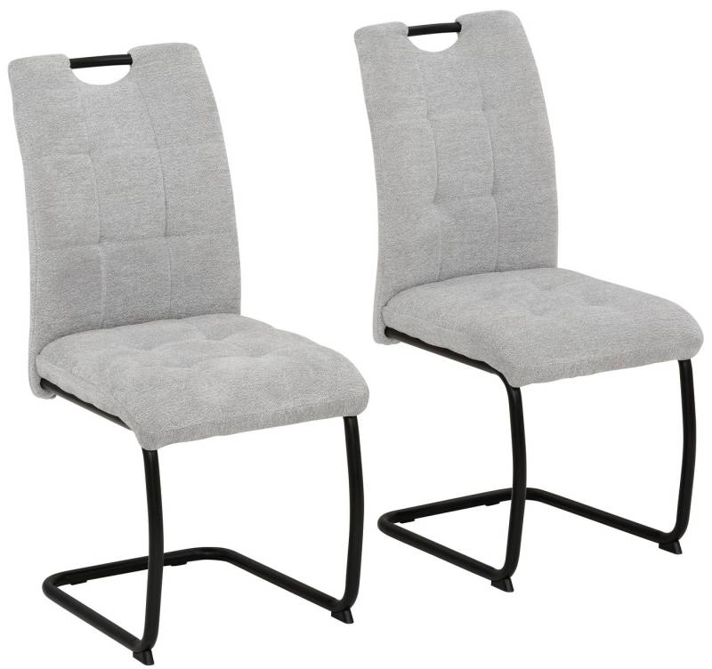 HELA Freischwinger LEONA Esszimmerstuhl (Set, 2 St), Küchenstuhl, für den Esstisch, in Teddyoptik von HELA