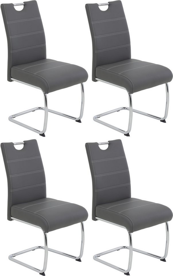 HELA Freischwinger FLORA Freischwinger mit Griff, 140kg belastbar (Set, 4 St), XL-Esszimmerstuhl, Federkern für Sitzkomfort von HELA