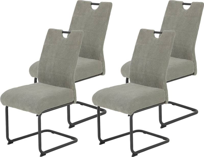 HELA Freischwinger MERKUR XL (Set, 4 St), Federkern, 140 Kg Belastbarkeit, Cord Bezug, 2er & 4er Set von HELA