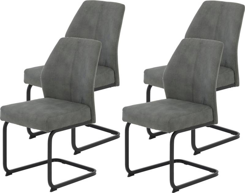 HELA Freischwinger NEPTUN, Esszimmerstuhl-Set (Set, 4 St), Federkern,140 kg Belastbar,Pflegeleichter Stoff, Dicke Polsterung von HELA