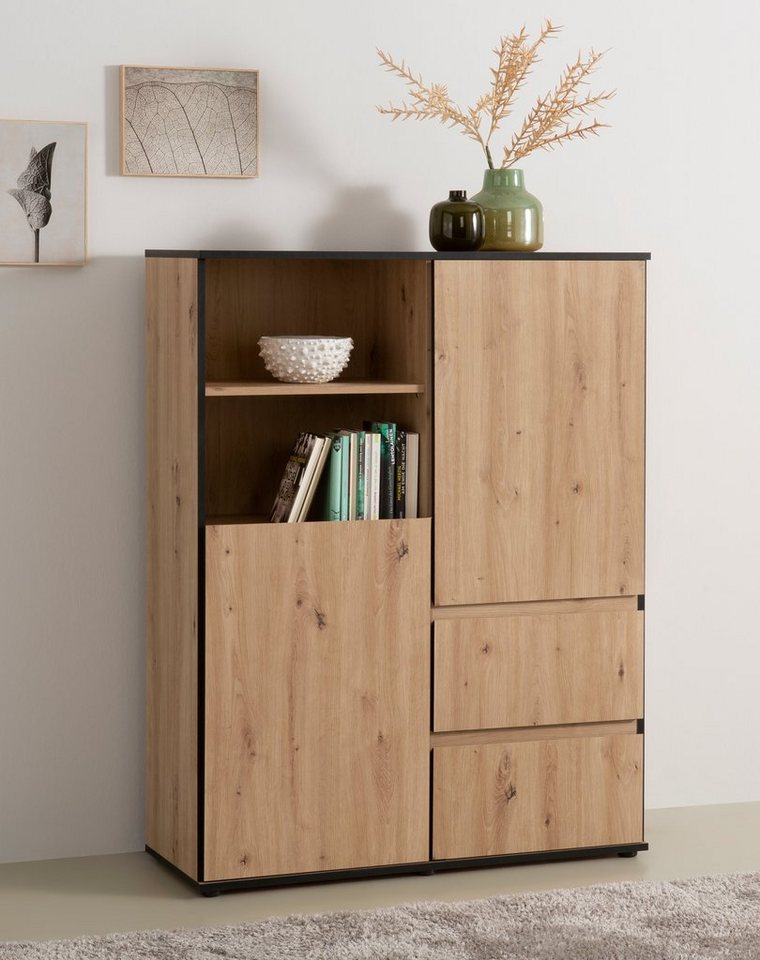 HELA Highboard Ariana, mit angeschrägten Griffmulden, Breite 100 cm von HELA