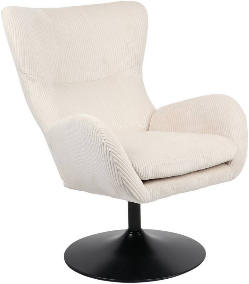 HELA Loungesessel SAMOS (1-St), Sessel,drehbar,Trompetengestell,Microfaser Breitcord,Armlehnen von HELA