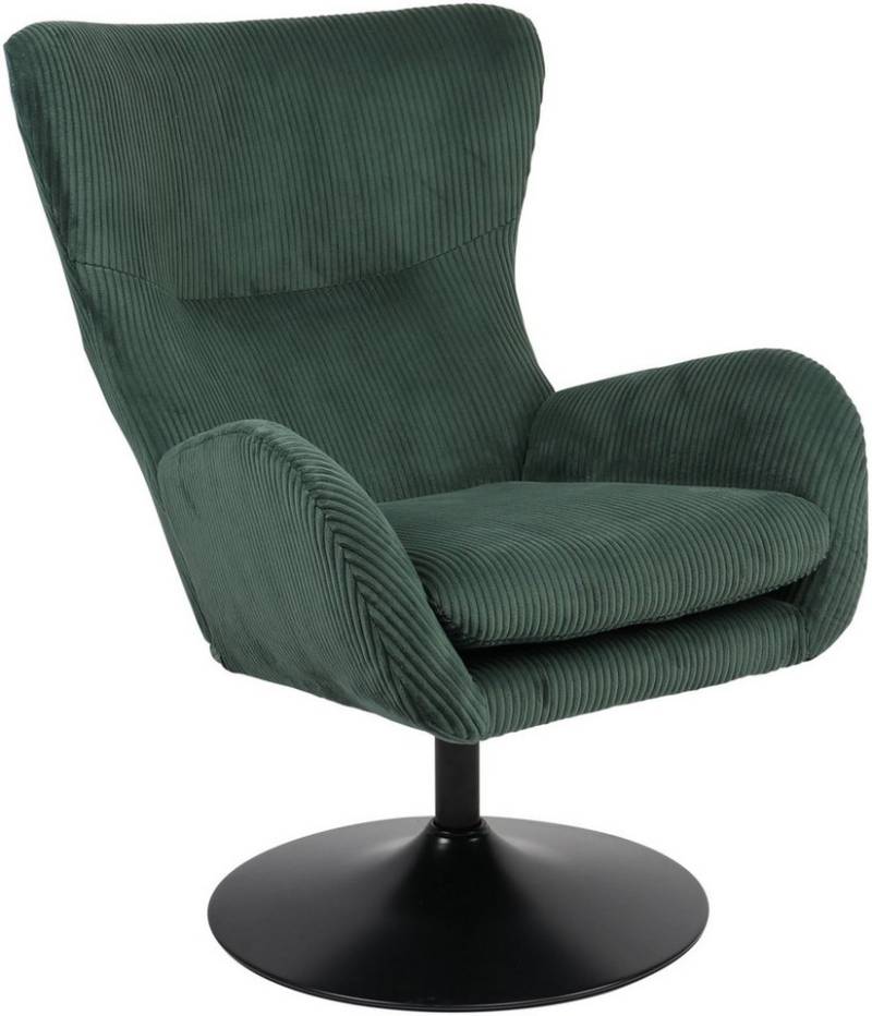 HELA Loungesessel SAMOS (1-St), Sessel,drehbar,Trompetengestell,Microfaser Breitcord,Armlehnen von HELA
