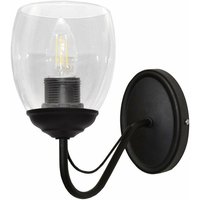 Helam Lighting - Allena Wandleuchte Schwarz, Transparent 10cm von HELAM LIGHTING