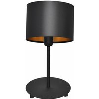 Helam alba Tischlampe mit rundem Schirm Schwarz, Gold 20cm von HELAM LIGHTING