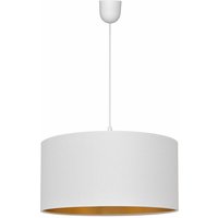 Helam alba Zylindrische Pendel-Deckenleuchte Weiß, Gold 40cm von HELAM LIGHTING