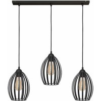 Helam Lighting - Helam dali Straight Bar Pendelleuchte Schwarz 70cm von HELAM LIGHTING