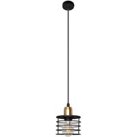 Helam EDISON Schlanke Pendel-Deckenleuchte Schwarz, Kupfer 12cm von HELAM