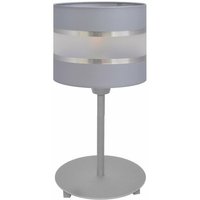 Helam Lighting - Helam helen Tischlampe mit rundem Schirm Grau, Silber 20cm von HELAM LIGHTING