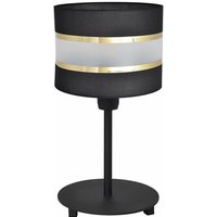 Helam Lighting - Helam helen Tischlampe mit rundem Schirm Schwarz, Gold 20cm von HELAM LIGHTING
