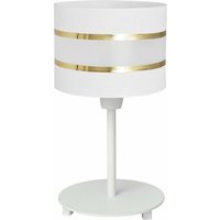 Helam helen Tischlampe mit rundem Schirm Weiß, Gold 20cm von HELAM LIGHTING