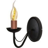 Helam - malbo Kerzenwandleuchte Schwarz, Kupfer 25cm von HELAM