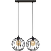 Helam - mercure Gerade Stangen-Pendel-Deckenleuchte Schwarz 50cm von HELAM