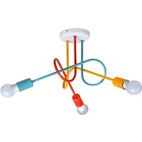 Helam - oxford Halbbündige Deckenleuchte mit mehreren Armen Orange, Rot, Türkis 50 cm von HELAM