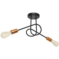 Helam - oxford Halbbündige Deckenleuchte mit mehreren Armen Schwarz, Kupfer 38cm von HELAM