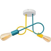 Helam OXFORD Halbbündige Deckenleuchte mit mehreren Armen Weiß, Gelb, Türkis 38cm von HELAM