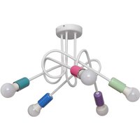 Oxford Multi Arm Semi Flush Deckenleuchte Weiß, Mehrfarbig 60cm - Helam von HELAM