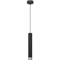 Helam - tuba Schlanke Pendel-Deckenleuchte Schwarz, Chrom 10cm von HELAM