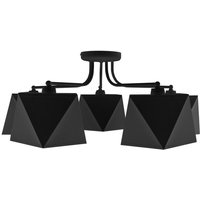 Helam - adamant Halbbündige Deckenleuchte mit mehreren Armen Schwarz 75cm von HELAM