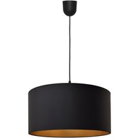 Alba Zylindrische Pendel-Deckenleuchte Schwarz, Gold 40cm - Helam von HELAM