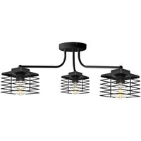 Edison Halbbündige Deckenleuchte mit mehreren Armen Schwarz 65cm - Helam von HELAM