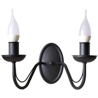 Malbo Kerzenwandleuchte Schwarz 32cm - Helam von HELAM