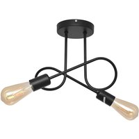 Helam - oxford Halbbündige Deckenleuchte mit mehreren Armen Schwarz 38cm von HELAM