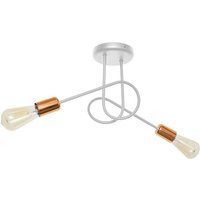 Helam - oxford Halbbündige Deckenleuchte mit mehreren Armen Weiß, Kupfer 38cm von HELAM