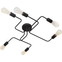 Tube Halbbündige Deckenleuchte mit mehreren Armen Schwarz 75cm - Helam von HELAM