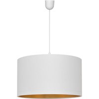 Alba Zylindrische Pendel-Deckenleuchte Weiß, Gold 45cm - Helam von HELAM