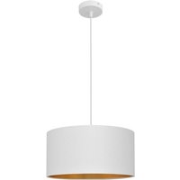 Alba Zylindrische Pendel-Deckenleuchte Weiß, Gold 45cm - Helam Alba Zylindrische Pendel-Deckenleuchte Weiß, Gold 45cm - Helam von HELAM