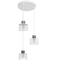 Edison Cluster Pendelleuchte Weiß, Chrom 38cm - Helam von HELAM