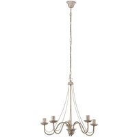 Gebraucht] Helam Kronleuchter Malbo Hängeleuchte Deckenlampe Lampe Fünfflammig In Weiß B-Ware von HELAM