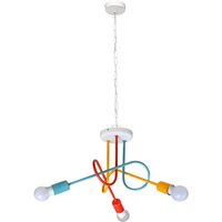 Helam OXFORD Multi Arm Pendelleuchte Weiß, Orange, Rot, Türkis 50cm von HELAM